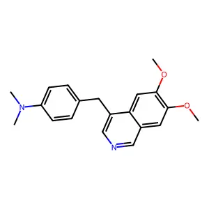 4-((6,7-Dimethoxyisoquinolin-4-yl)methyl)-N,N-dimethylaniline structure