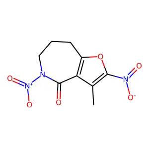2,5-Bis(hydroxy(oxido)amino)-3-methyl-5,6,7,8-tetrahydro-4H-furo(3,2-c)azepin-4-one structure