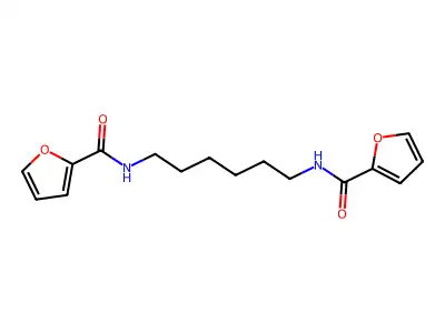 N-[6-(furan-2-carbonylamino)hexyl]furan-2-carboxamide structure