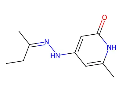4-(2-butan-2-ylidenehydrazinyl)-6-methyl-1H-pyridin-2-one structure