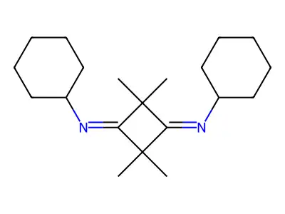 Cyclohexanamine,N,N'-(2,2,4,4-tetramethyl-1,3-cyclobutanediylidene)bis- structure