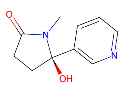5-羟基-1-甲基-5-(3-吡啶基)吡咯烷-2-酮 structure