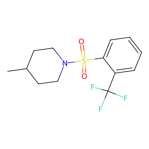 4-Methyl-1-{[2-(trifluoromethyl)phenyl]sulfonyl}piperidine structure