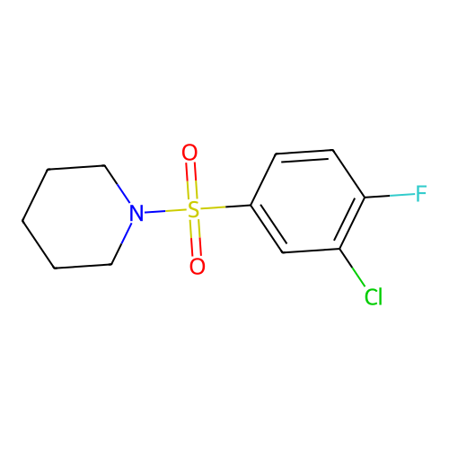 1-(3-Chloro-4-fluorophenyl)sulfonylpiperidine structure