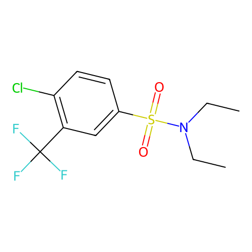 4-chloro-N,N-diethyl-3-(trifluoromethyl)benzenesulfonamide structure