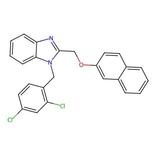 1-(2,4-dichlorobenzyl)-2-[(naphthalen-2-yloxy)methyl]-1H-benzimidazole structure