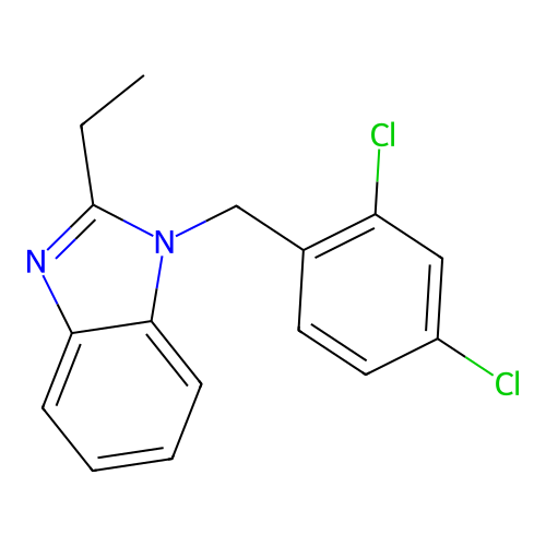 1-[(2,4-Dichlorophenyl)methyl]-2-ethylbenzimidazole structure