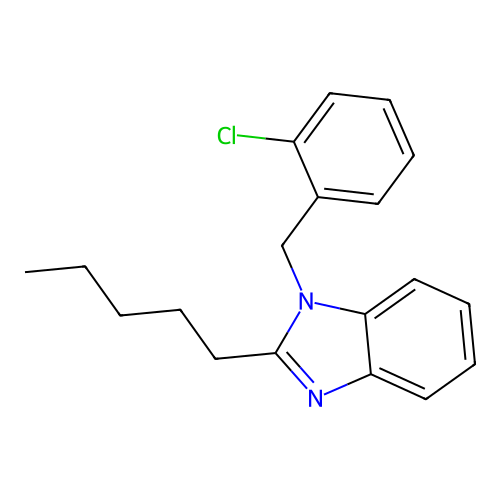 1-[(2-Chlorophenyl)methyl]-2-pentylbenzimidazole structure
