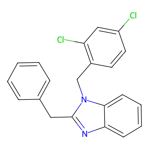 2-benzyl-1-(2,4-dichlorobenzyl)-1H-benzimidazole structure