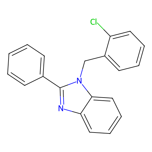 1-[(2-Chlorophenyl)methyl]-2-phenylbenzimidazole structure