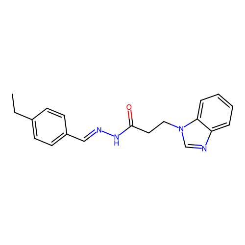 3-(1H-Benzimidazol-1-YL)-N'-(4-ethylbenzylidene)propanohydrazide structure