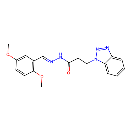3-(1H-1,2,3-Benzotriazol-1-YL)-N'-(2,5-dimethoxybenzylidene)propanohydrazide structure