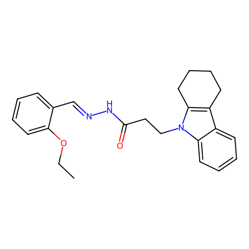 N'-(2-Ethoxybenzylidene)-3-(1,2,3,4-tetrahydro-9H-carbazol-9-YL)propanohydrazide structure
