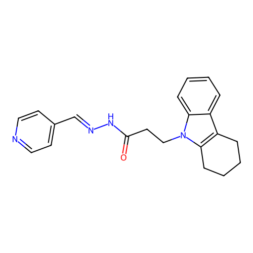N'-(4-Pyridinylmethylene)3-(1,2,3,4-tetrahydro-9H-carbazol-9-YL)propanohydrazide structure