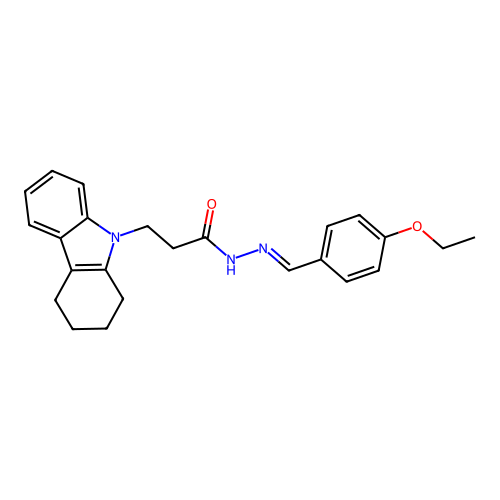 N'-(4-Ethoxybenzylidene)-3-(1,2,3,4-tetrahydro-9H-carbazol-9-YL)propanohydrazide structure