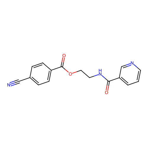 2-(Pyridine-3-carbonylamino)ethyl 4-cyanobenzoate structure