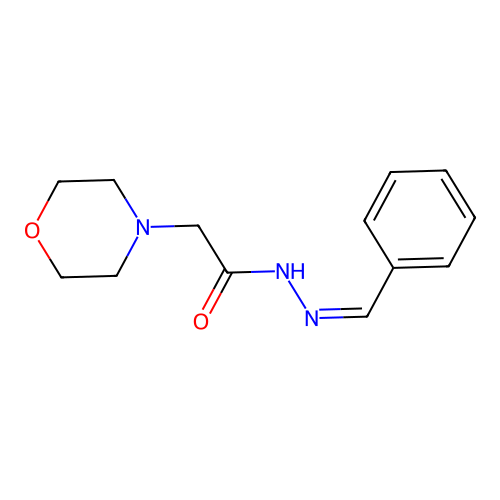 N-[(Z)-benzylideneamino]-2-morpholin-4-ylacetamide structure
