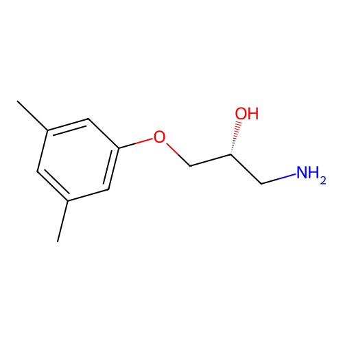 (2R)-1-amino-3-(3,5-dimethylphenoxy)propan-2-ol structure