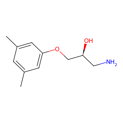 (2S)-1-amino-3-(3,5-dimethylphenoxy)propan-2-ol structure