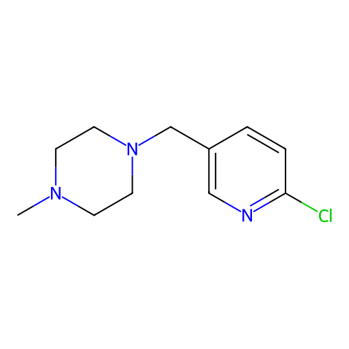 1-[(6-Chloropyridin-3-yl)methyl]-4-methylpiperazine structure