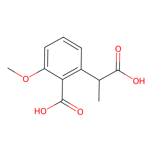 2-(2-Carboxy-3-methoxyphenyl)propionic acid structure