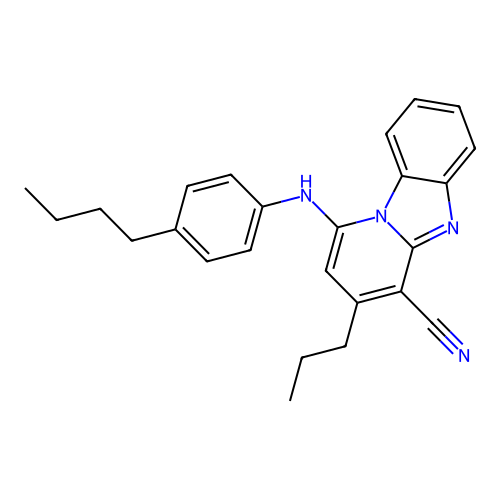 1-(4-Butylanilino)-3-propylpyrido[1,2-a]benzimidazole-4-carbonitrile structure