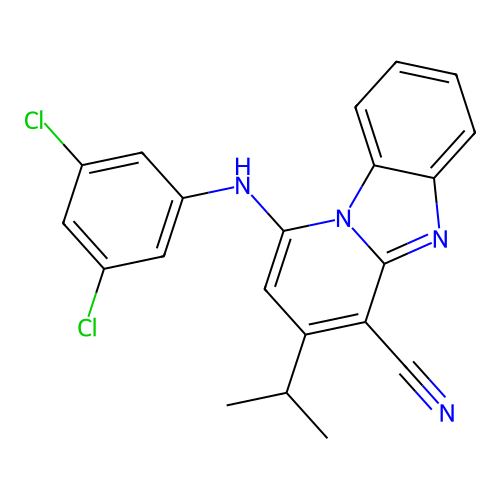C21H16Cl2N4 structure