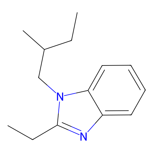 2-Ethyl-1-(2-methylbutyl)benzimidazole structure