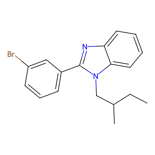 2-(3-Bromophenyl)-1-(2-methylbutyl)benzimidazole structure