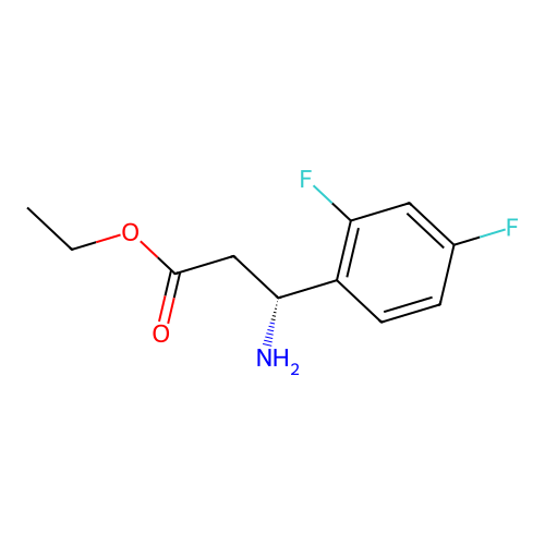 ethyl (3R)-3-amino-3-(2,4-difluorophenyl)propanoate structure