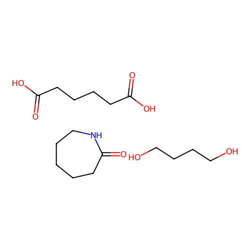 Azepan-2-one;butane-1,4-diol;hexanedioic acid structure