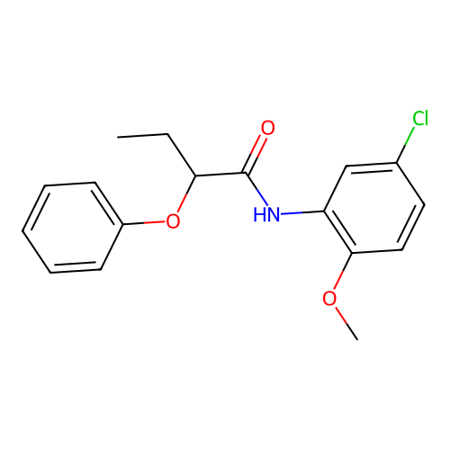 N-(5-chloro-2-methoxyphenyl)-2-phenoxybutanamide structure
