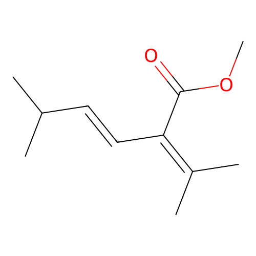 3-Hexenoic acid, 5-methyl-2-(1-methylethylidene)-, methyl ester, (E)- structure