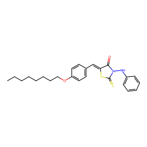 5-[(4-Octyloxyphenyl)methylene]-3-(phenylamino)-2-thioxo-1,3-thiazolidin-4-one structure