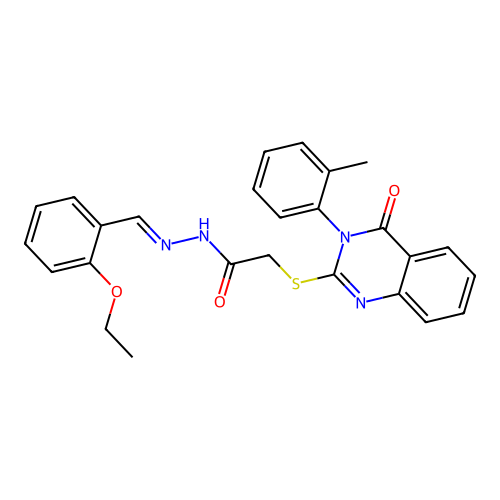 (E)-N'-(2-ethoxybenzylidene)-2-((4-oxo-3-(o-tolyl)-3,4-dihydroquinazolin-2-yl)thio)acetohydrazide structure