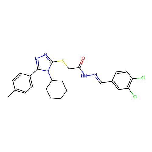 C24H25Cl2N5OS structure