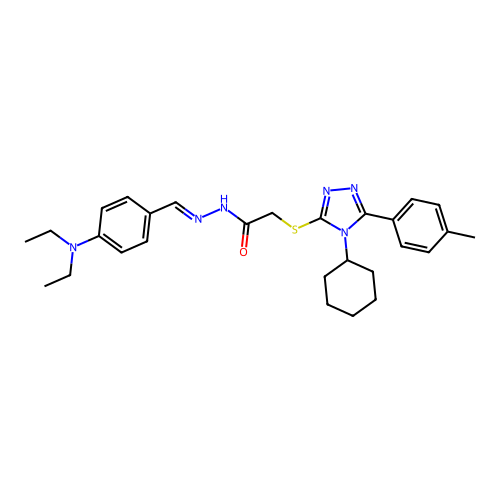 C28H36N6OS structure