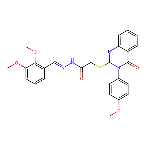 (E)-N'-(2,3-dimethoxybenzylidene)-2-((3-(4-methoxyphenyl)-4-oxo-3,4-dihydroquinazolin-2-yl)thio)acetohydrazide structure