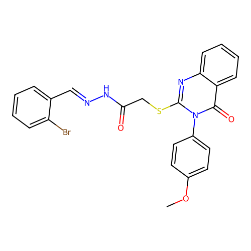 (E)-N'-(2-bromobenzylidene)-2-((3-(4-methoxyphenyl)-4-oxo-3,4-dihydroquinazolin-2-yl)thio)acetohydrazide structure