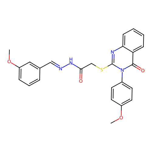 (E)-N'-(3-methoxybenzylidene)-2-((3-(4-methoxyphenyl)-4-oxo-3,4-dihydroquinazolin-2-yl)thio)acetohydrazide structure