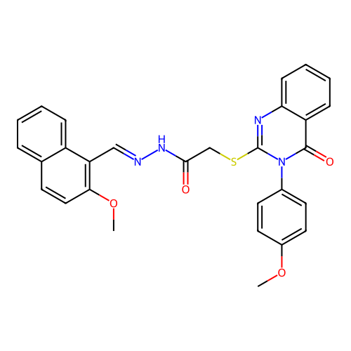 (E)-N'-((2-methoxynaphthalen-1-yl)methylene)-2-((3-(4-methoxyphenyl)-4-oxo-3,4-dihydroquinazolin-2-yl)thio)acetohydrazide structure