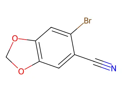 6-Bromo-1,3-benzodioxole-5-carbonitrile structure