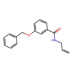 3-phenylmethoxy-N-prop-2-enylbenzamide structure