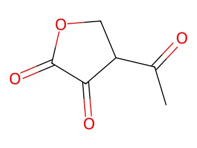 2,3-Furandione, 4-acetyldihydro- structure