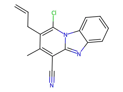 1-Chloro-3-methyl-2-(prop-2-en-1-yl)pyrido[1,2-a]benzimidazole-4-carbonitrile structure
