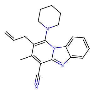 3-Methyl-1-piperidin-1-yl-2-prop-2-enylpyrido[1,2-a]benzimidazole-4-carbonitrile structure