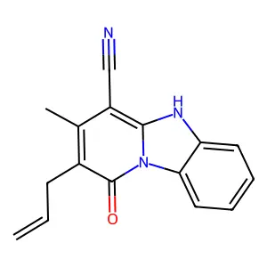 2-Allyl-1-hydroxy-3-methylpyrido(1,2-A)benzimidazole-4-carbonitrile structure