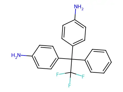 Benzenamine, 4,4'-(2,2,2-trifluoro-1-phenylethylidene)bis- structure