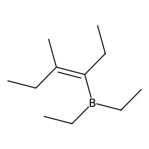 diethyl(4-methylhex-3-en-3-yl)borane structure