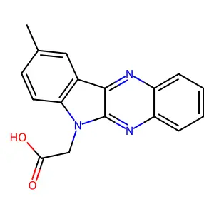 (9-Methyl-indolo[2,3-b]quinoxalin-6-yl)-acetic acid structure
